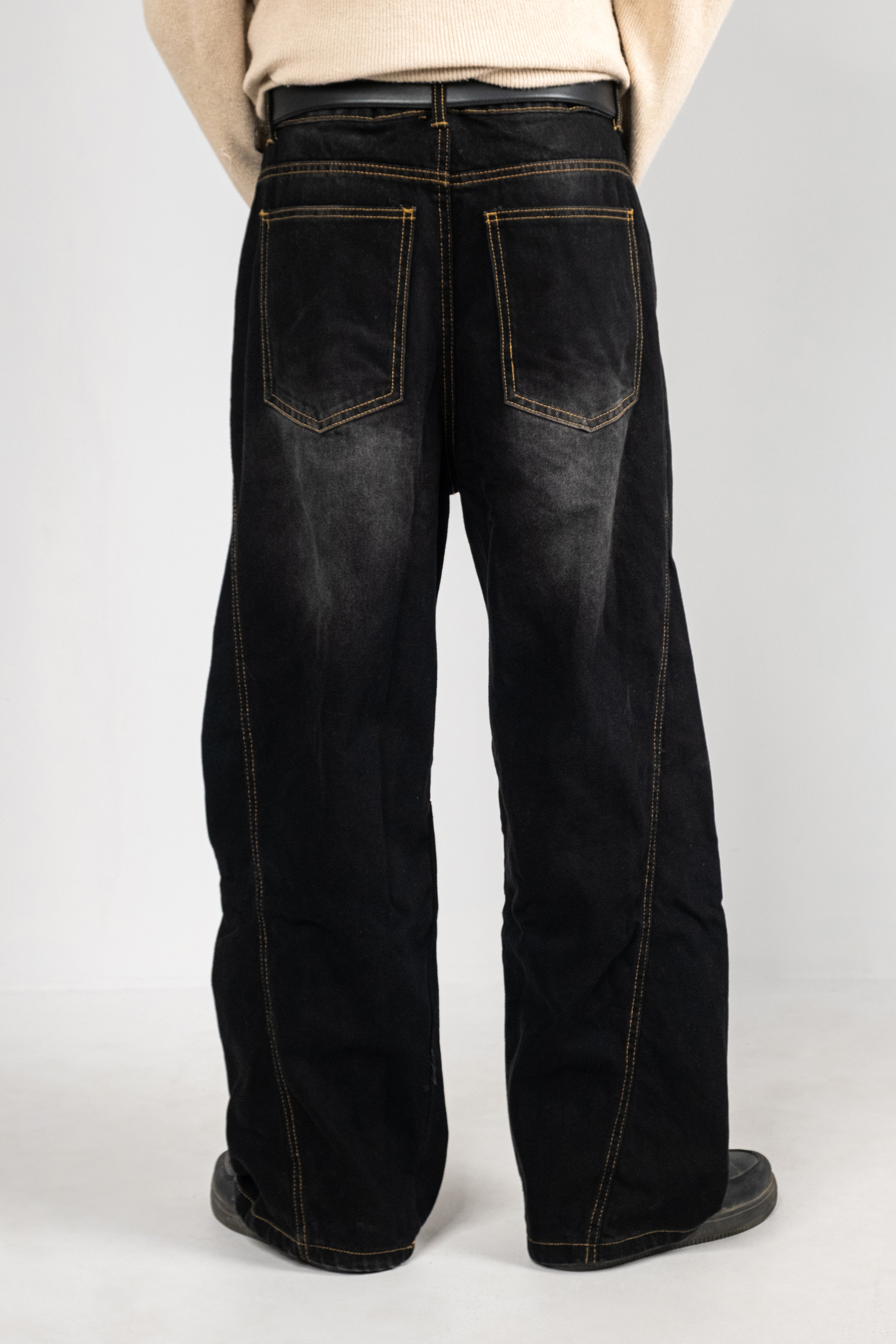 Urban drift black baggy jeans – Veluxe